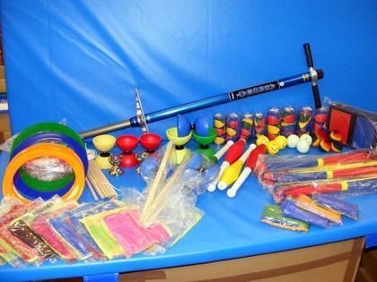 Jonglerings och cirkus utrustning