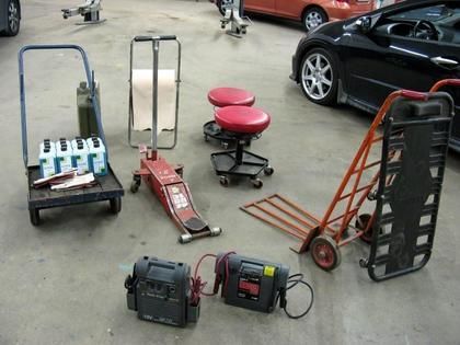 Domkraft, mekpallar, vagn, snabbstart, mm