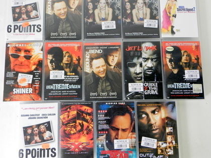 VHS Samling med filmer