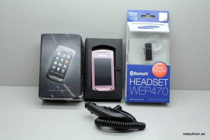 1st Samsung S5620 Monte med bluetooth hedset WEP470 (2)