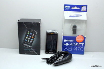 Netauktion 1st Samsung S5620 Monte med bluetooth hedset WEP470 11