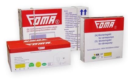 Värmepump (luft-vatten) Foma 180 m², 7m