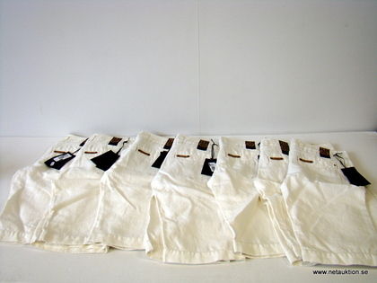 Kortbyxor, Imitz jeans, vit, olika storlekar