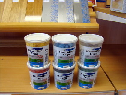 Alcro MarmoFlor Chips, olika färger