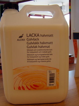 LACKA, golvlack, halvmatt