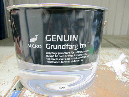 10 liter grundfärg trä, Alcro Genuin (röd)