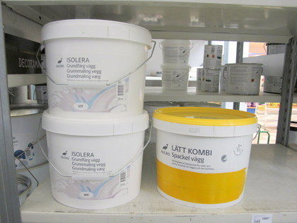 Täck & grundfärg:"Tålig", "Stärka" & "Isolera", Alcro