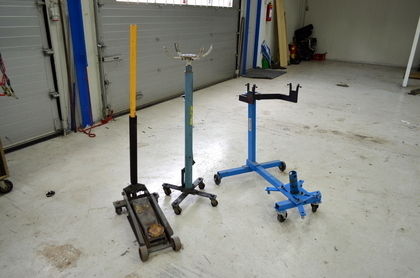 Växellådslyft, domkraft, mm