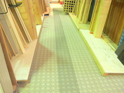 Golv i lokalen ca 90m2, Bergo golvplattor