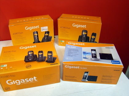 Siemens gigaset, trådlösa telefoner, 4st förpackningar