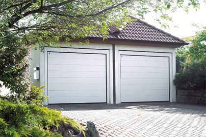 1 st. Garageport med motor - 2500 x 2140 - Liggande Panel