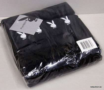 Handduk svart/vit, Playboy