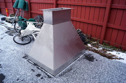 Stor spiskåpa i rostfritt