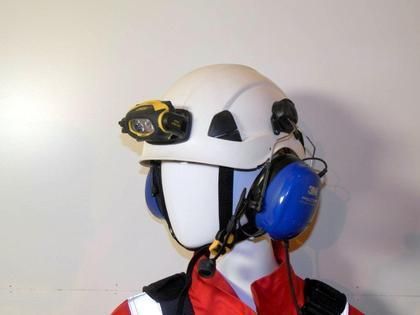 Petzl skyddshjälm med Peltor headset