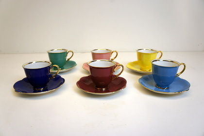 6st kaffekoppar Zeh Scherzer Bavaria Germany.