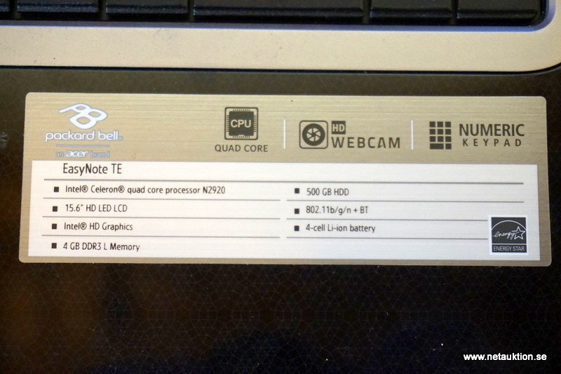 Netauktion - Bärbar dator Packard Bell