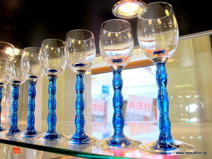 7st likörglas, "Nobel", Gunnar Cyren, Orrefors