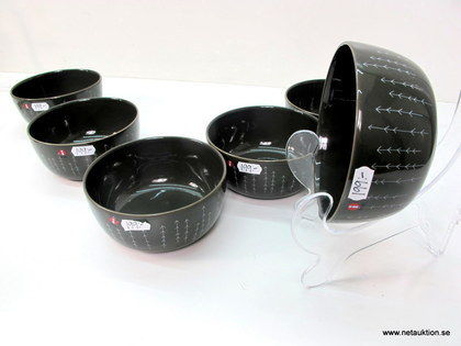 6st skålar, "Sarjaton" Iittala
