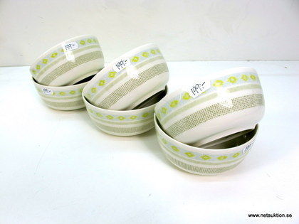 6st skålar, "Sarjaton" Iittala