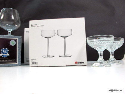 Konjakskupor & cocktailglas, Krosno & Iittala
