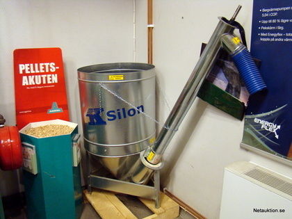 Pelletssilo med skruv