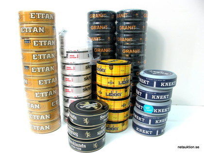 Portionssnus: Granit, Ettan & Skruf m.fl