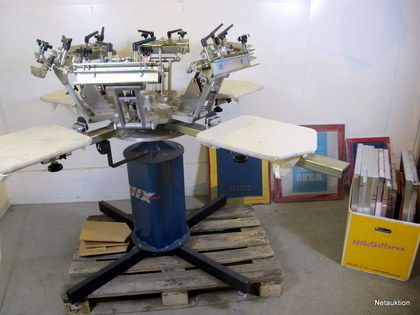 Roterande screentryck press
