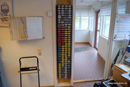 Sortimentfack med reservdelar till andningsmasker