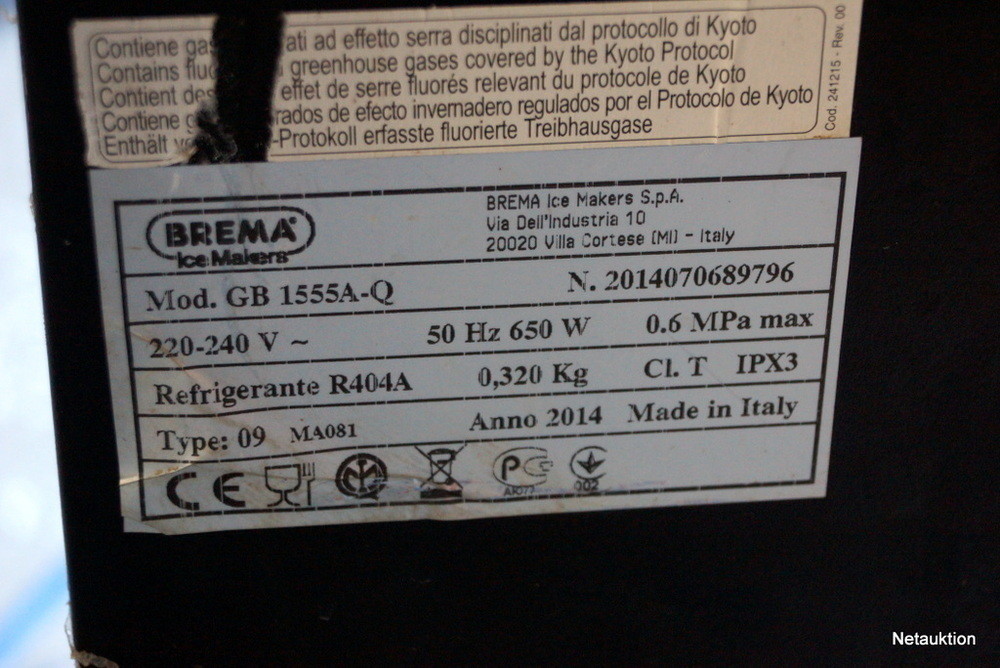 Netauktion Brema ismaskin, GB 1555