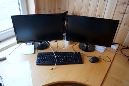 Laptop, dockningsstation & dubbla skärmar