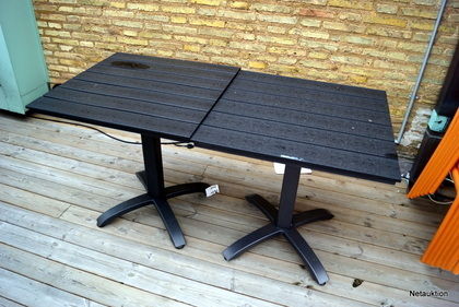 Bord för uteservering, 6st, svarta