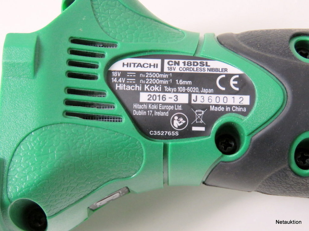Netauktion Hitachi nibbler CN18DSL, batteridriven