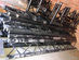 Svartlackerad aluminium tross monter/scen 