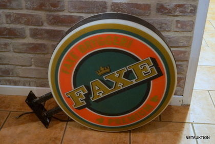 Faxe bryggeri ljusskylt