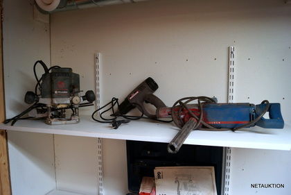 Fräs, värmepistol & borrmaskin