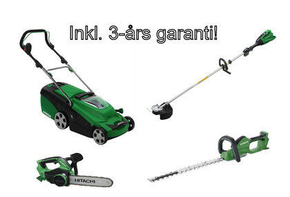 Gräsklippare, häcksax, grästrimmer & kedjesåg