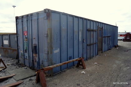 40 fots container i aluminium, verkstadsbod