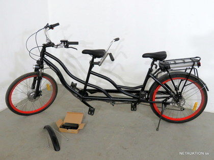 Tandem elcykel Gaze-bike, 26", mattsvart