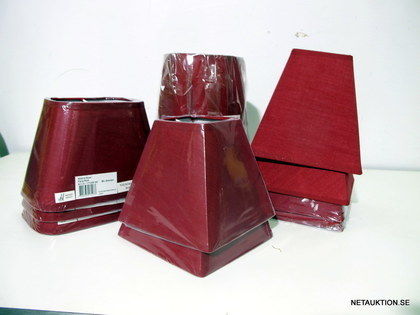 12st vinröda lampskärmar
