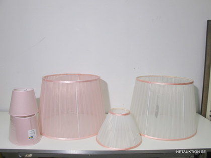 5st rosa lampskärmar