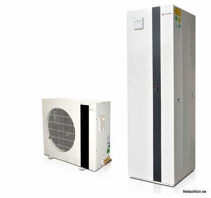 9kW luft/vattenvärmepump, tappvarmvattentank