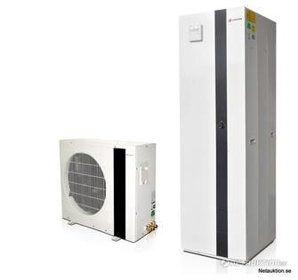 6 kW luft/vattenvärmepump, tappvarmvattentank