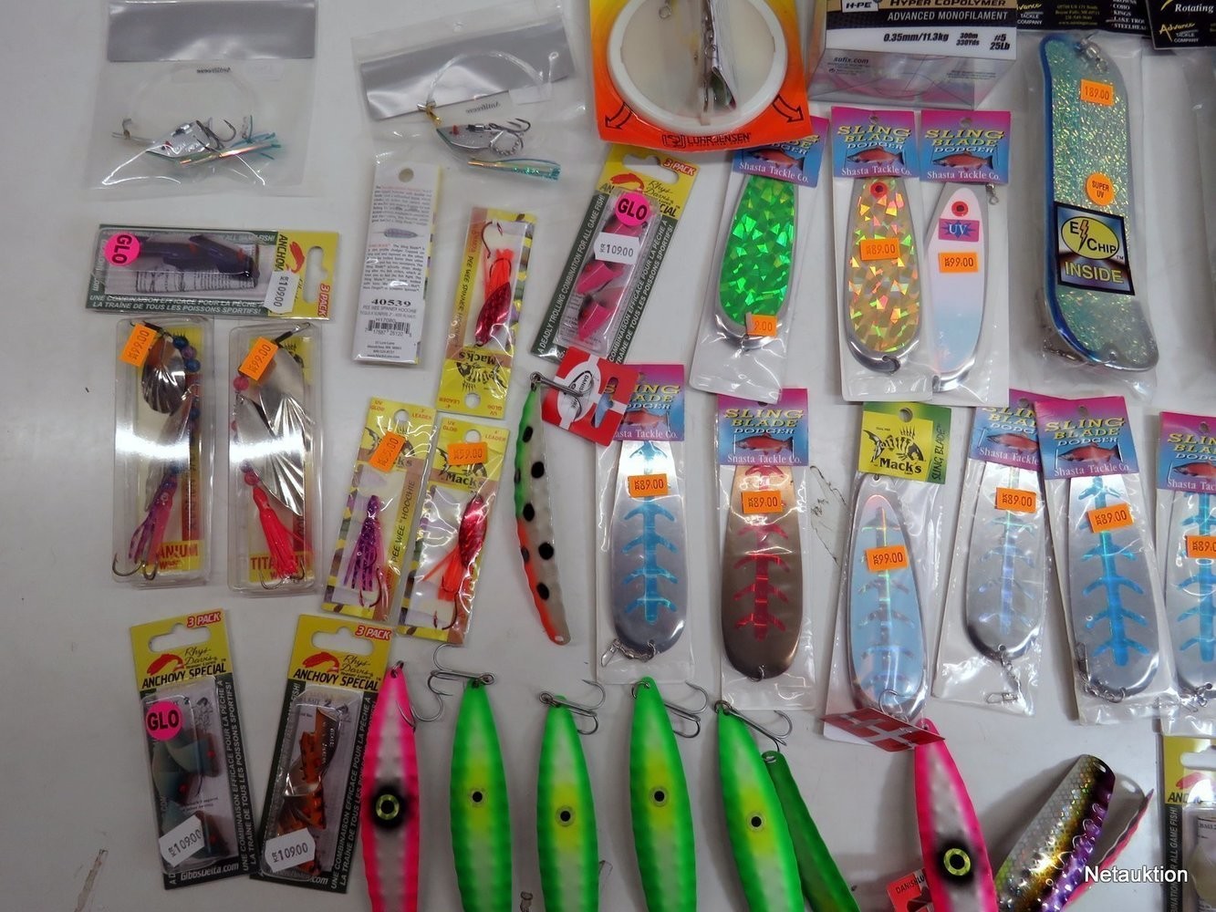 Netauktion Flashers, dipsy diver, trollingskedar mm