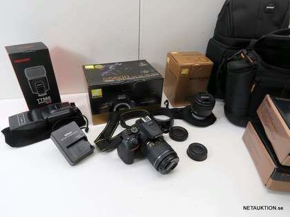 Nikon D5600 systemkamera med tillbehör