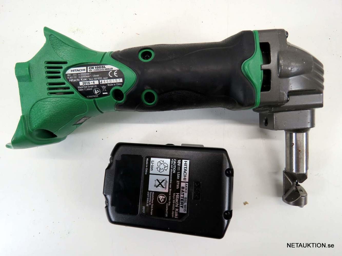 Netauktion Nibbler, Hitachi CN18DSL 18v (1x1,5Ah)