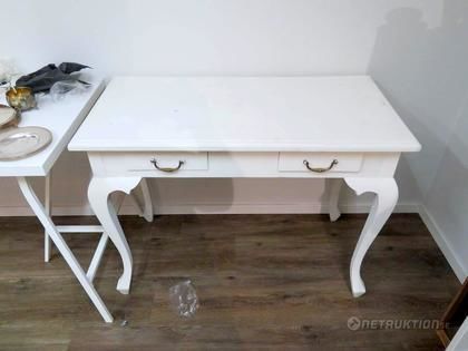 Vitt skrivbord, shabby chic