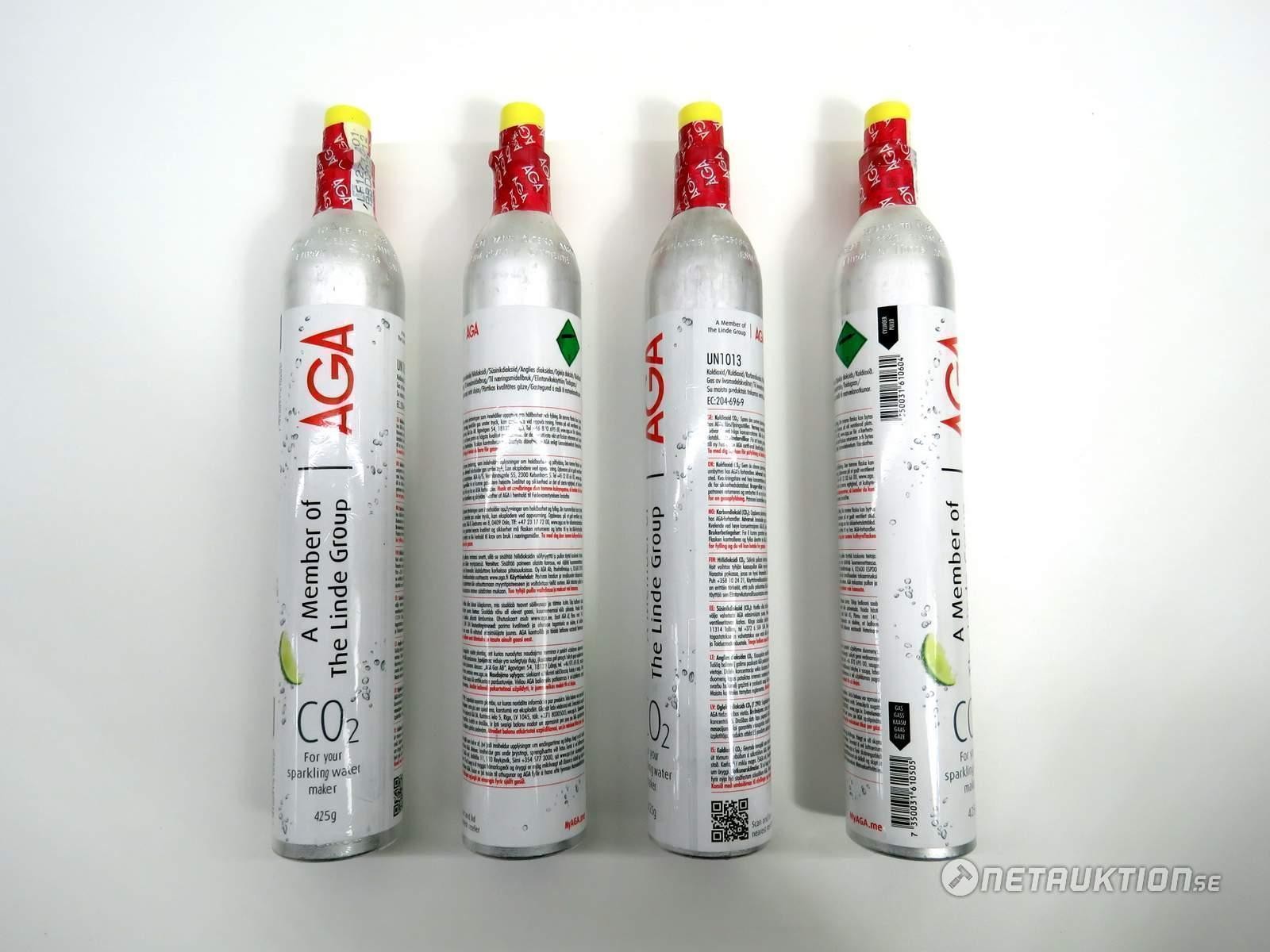 Netauktion 4st Aga kolsyrepatron/CO2flaskor, 425g