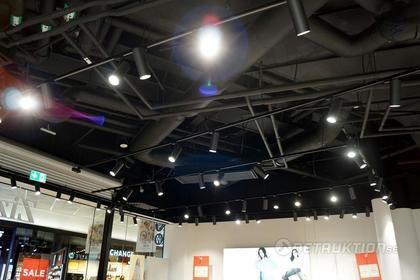Butiksbelysning, LED-spotlights inkl skena