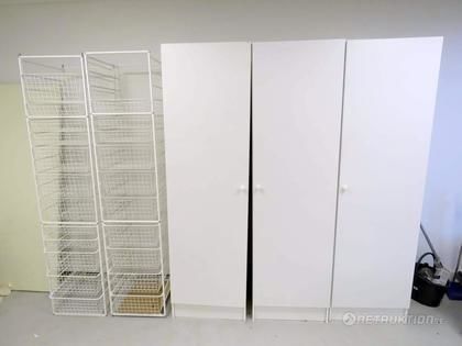 Garderober och trådbackar
