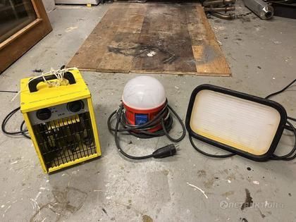 Arbetslampor och värmefläckt